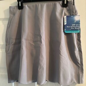 Valorus golf skort with coolibar. UPF 50+